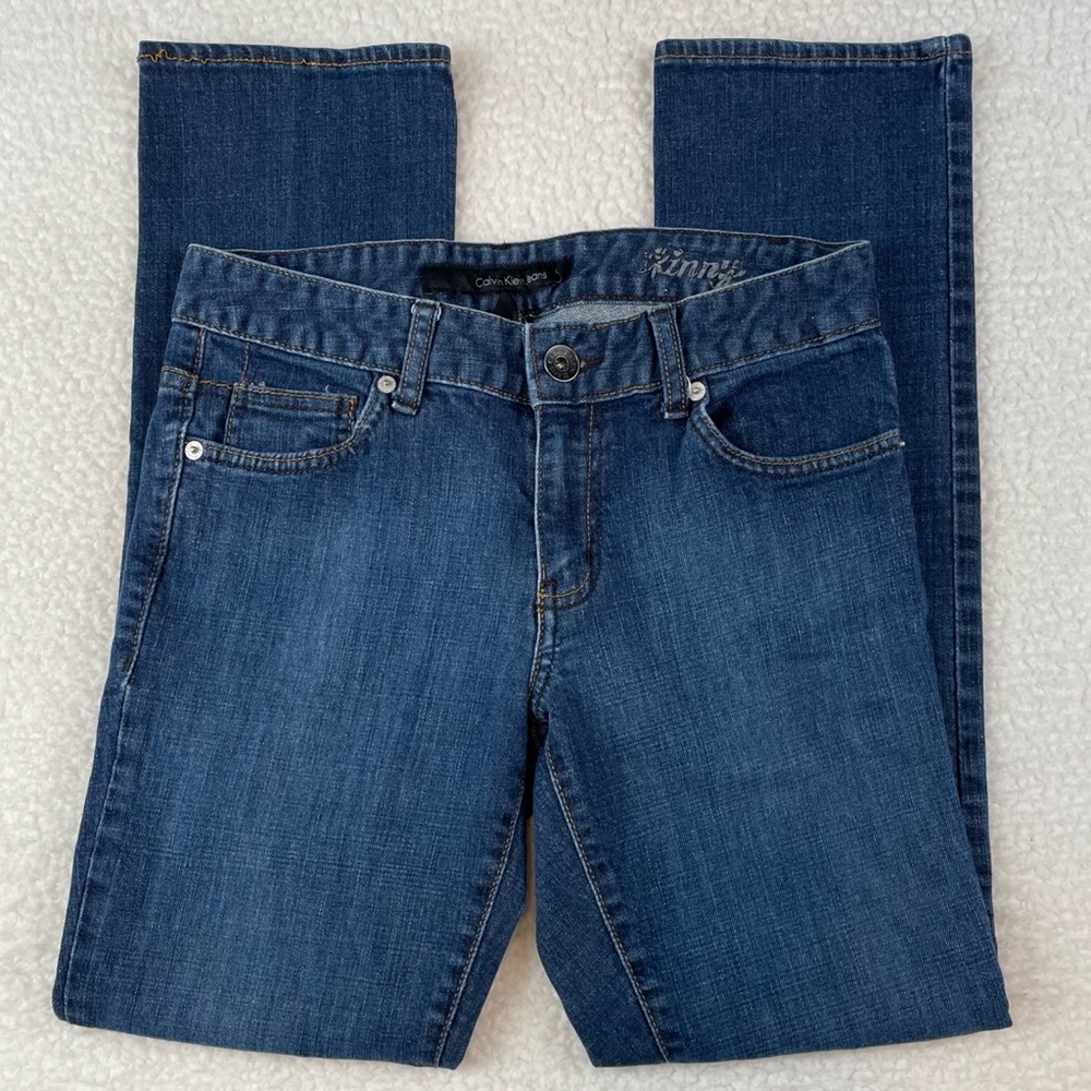 CALVIN KLEIN JEANS • Dark Wash Skinny Jeans, 6P - Picture 9 of 10